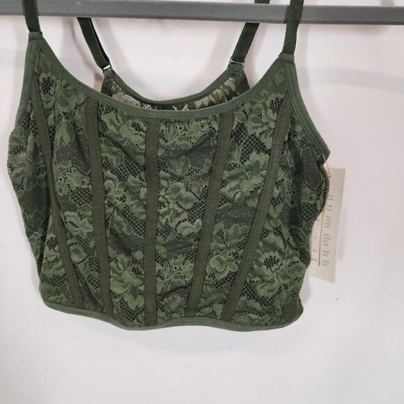 NWT Colsie Women's 80's Lace Brami in Green size XS‎ - Picture 3 of 9